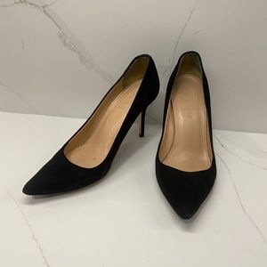 J Crew Black Suede Pumps, Size 8